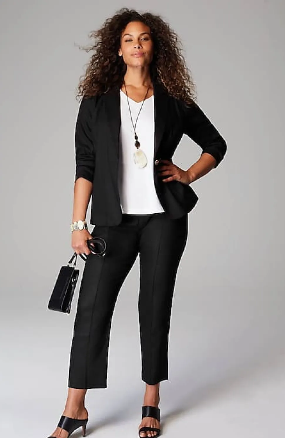 Pintucked Linen-Stretch Slim-Leg Pants | Jjill