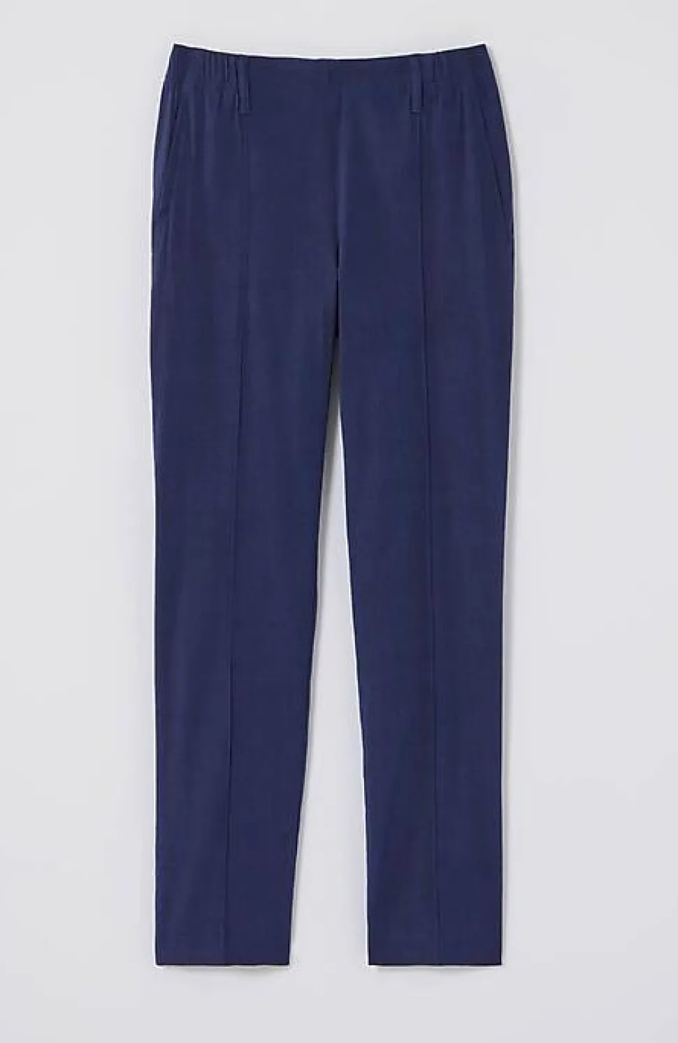 Pintucked Linen-Stretch Slim-Leg Pants | Jjill