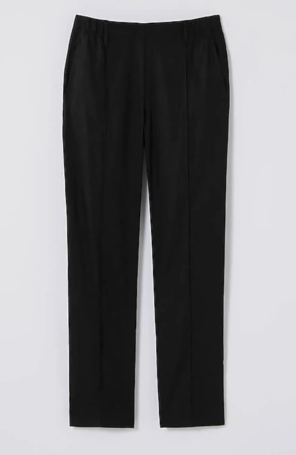 Pintucked Linen-Stretch Slim-Leg Pants | Jjill