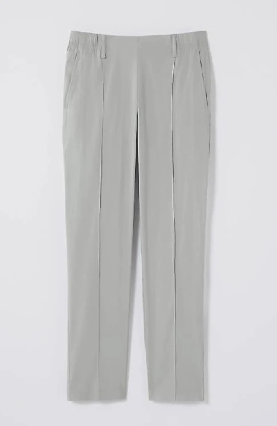 Pintucked Linen-Stretch Slim-Leg Pants | Jjill