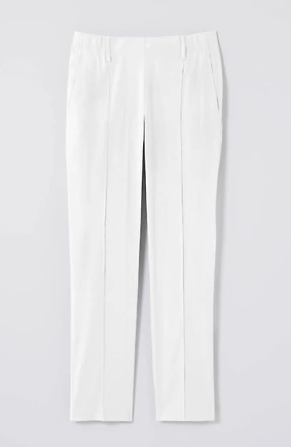Pintucked Linen-Stretch Slim-Leg Pants | Jjill