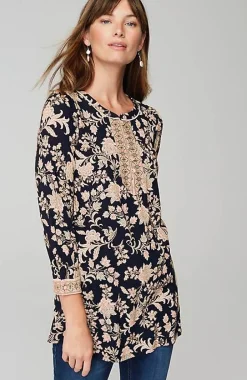 Piped Paisley Tunic | Jjill