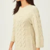 Placed-Cable Crew-Neck Sweater | Jjill