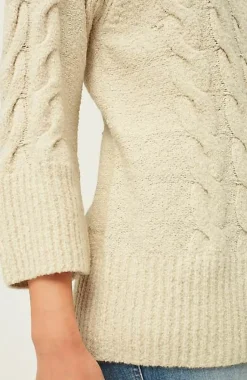 Placed-Cable Crew-Neck Sweater | Jjill