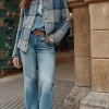 Plaid Button-Front Sweater | Jjill