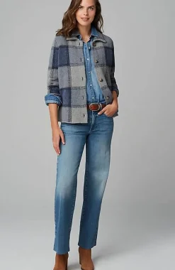 Plaid Button-Front Sweater | Jjill