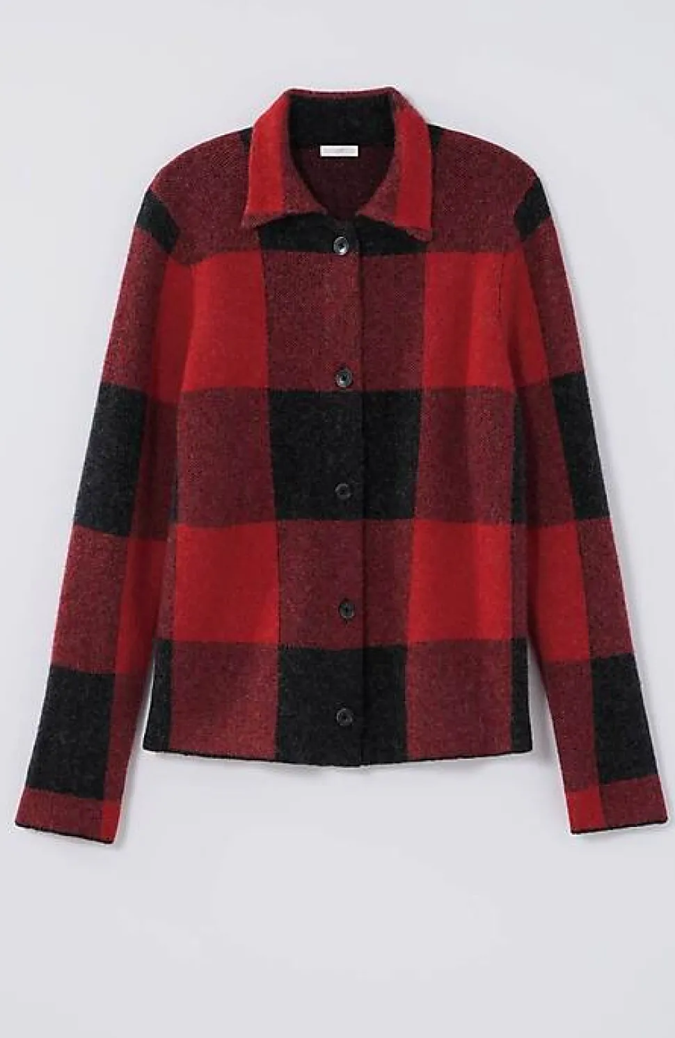 Plaid Button-Front Sweater | Jjill