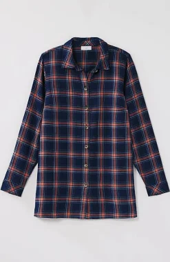 Plaid Button-Front Tunic | Jjill