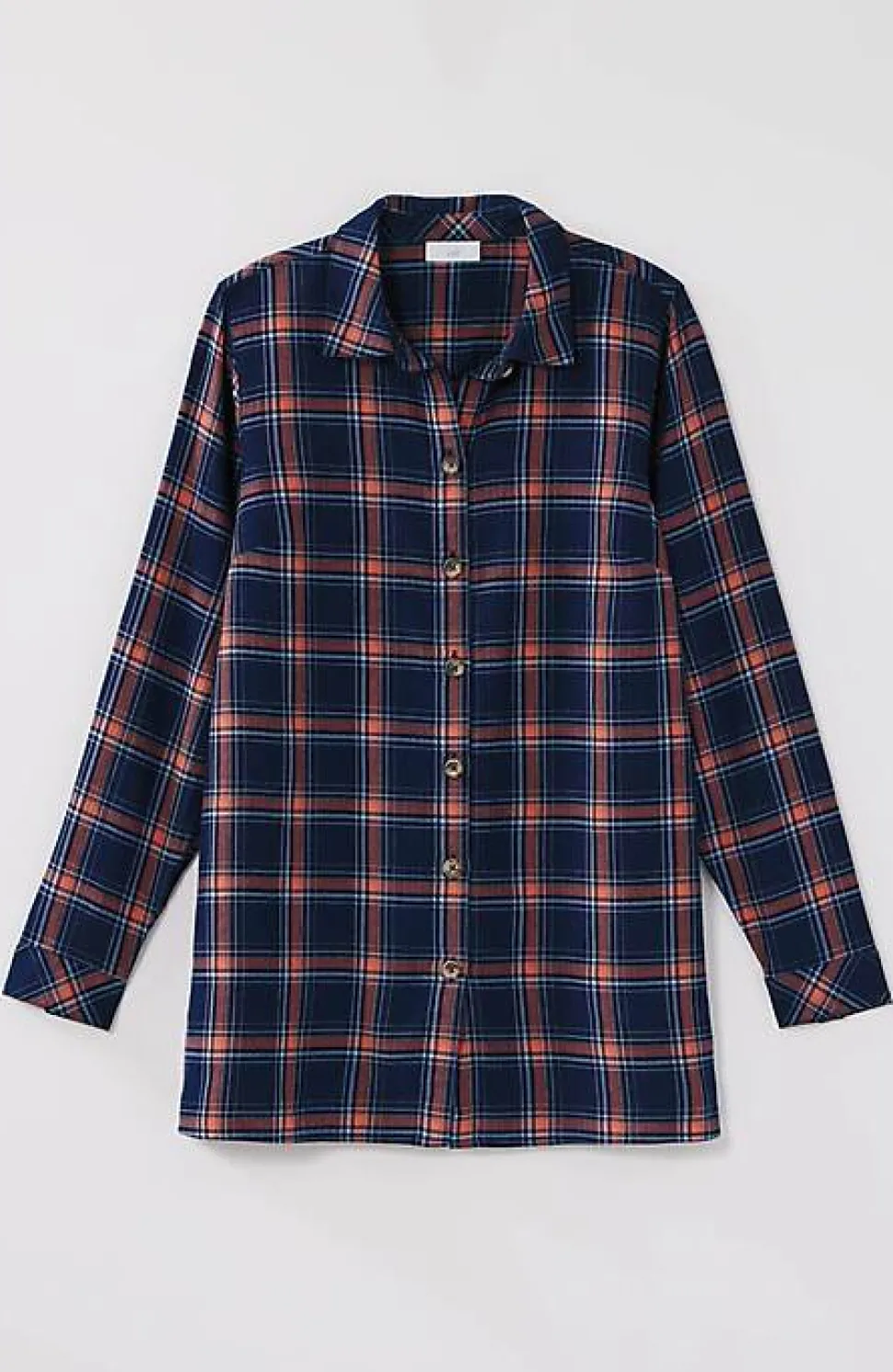 Plaid Button-Front Tunic | Jjill