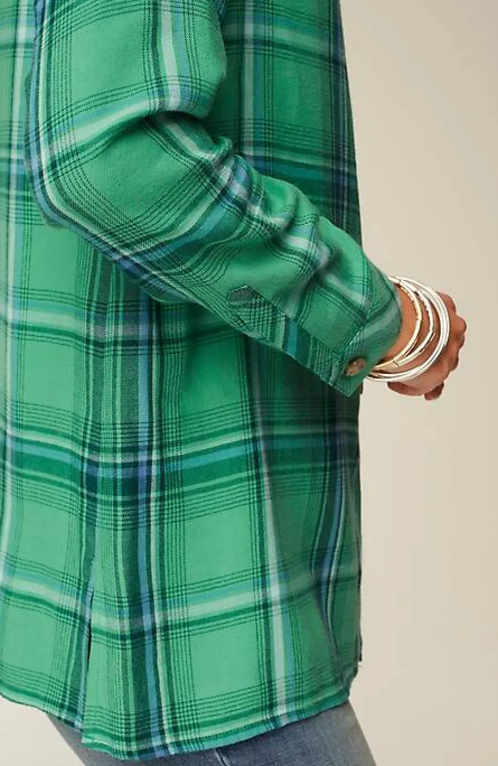 Plaid Button-Front Tunic | Jjill