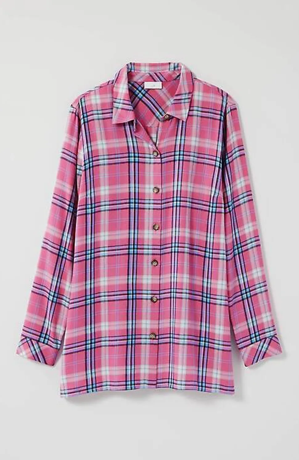 Plaid Button-Front Tunic | Jjill