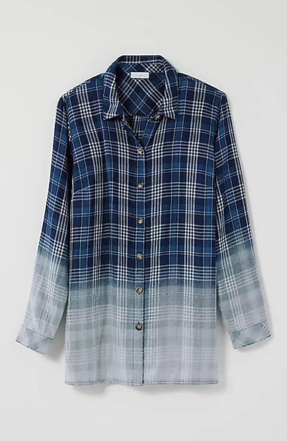 Plaid Button-Front Tunic | Jjill