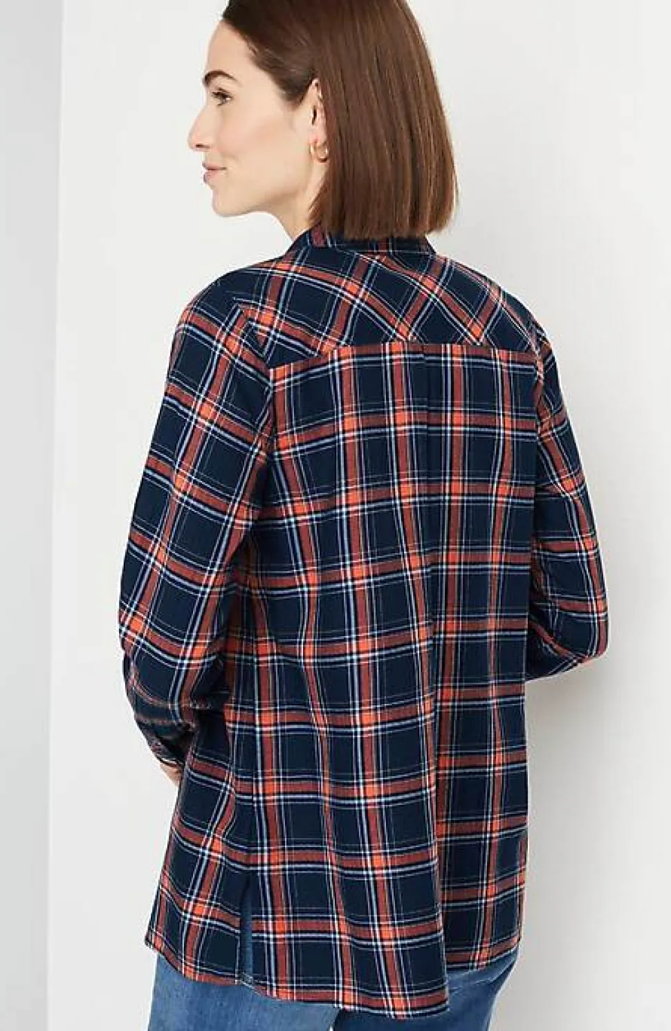 Plaid Button-Front Tunic | Jjill