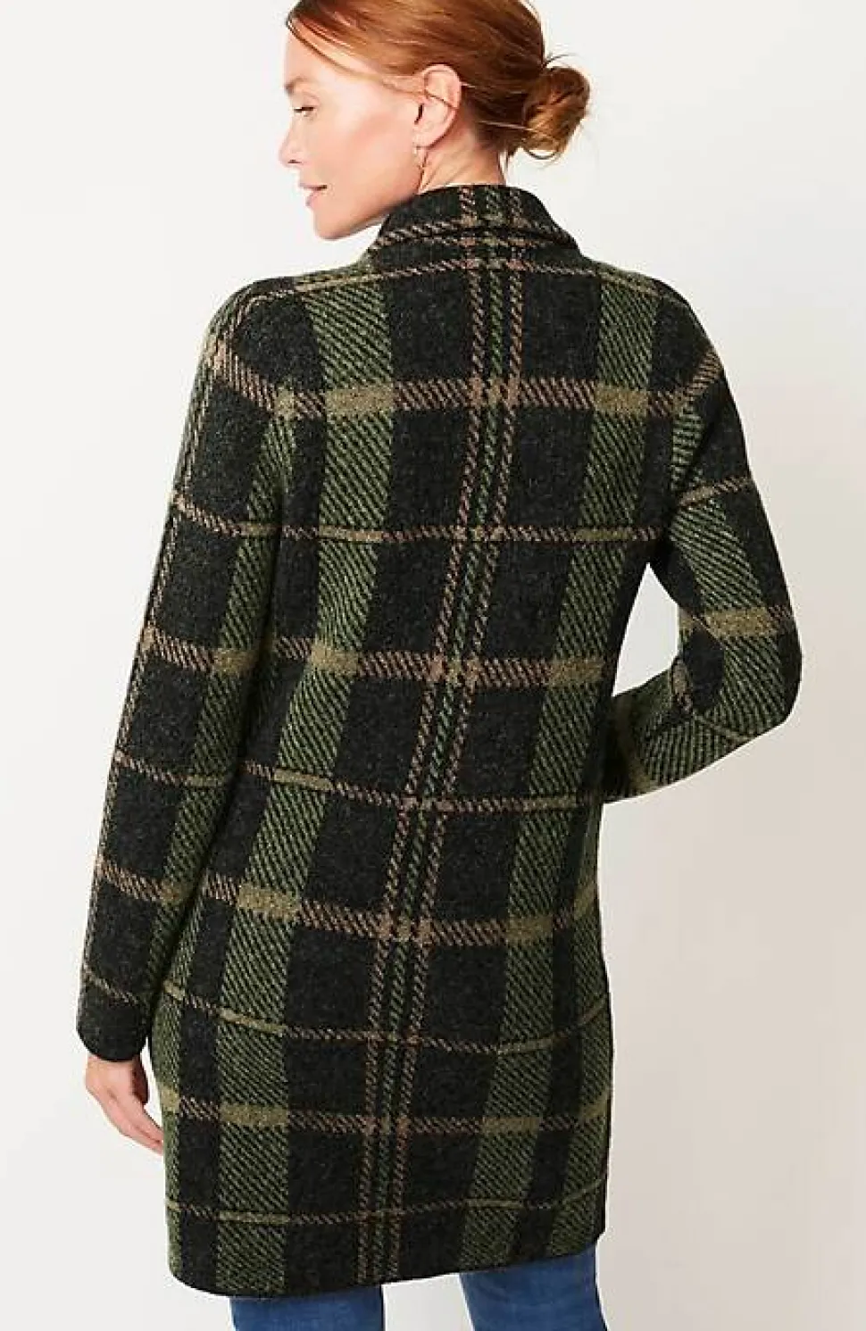 Plaid Notch-Collared Topper | Jjill