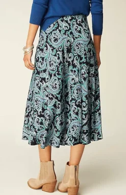 Printed A-Line Midi Skirt | Jjill