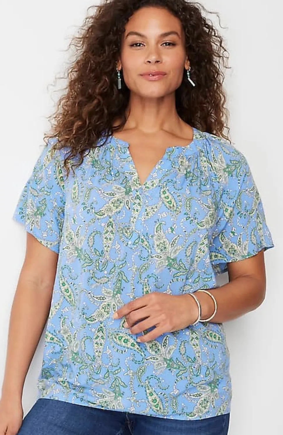 Printed Voile Top | Jjill