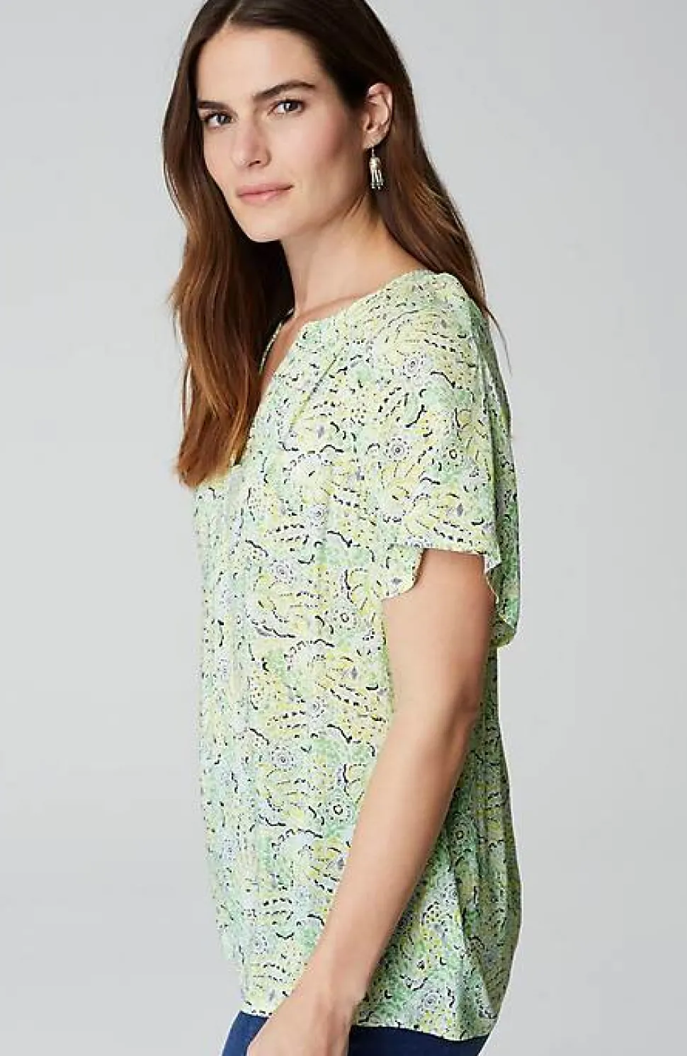 Printed Voile Top | Jjill