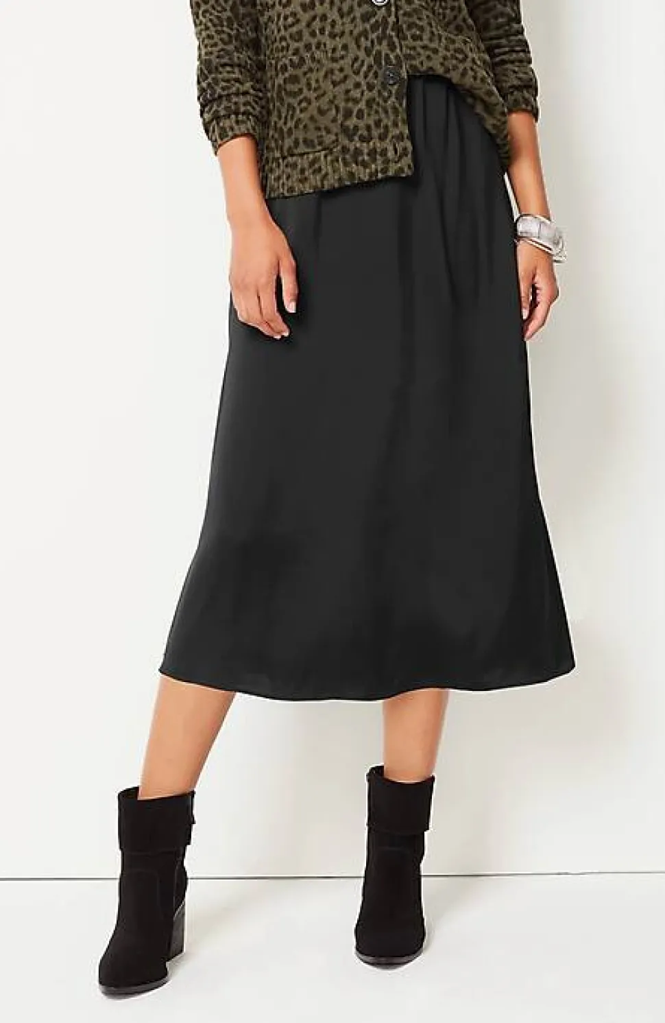 Pull-On Midi Skirt | Jjill