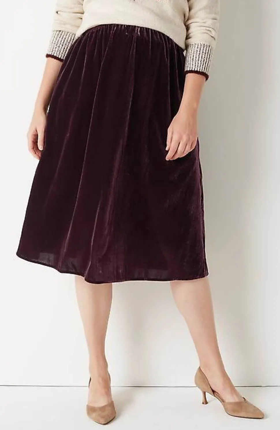 Pull-On Midi Skirt | Jjill