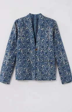 Pure Jill Block-Printed Reversible Jacket | Jjill