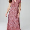 Pure Jill Border-Print Maxi Dress | Jjill