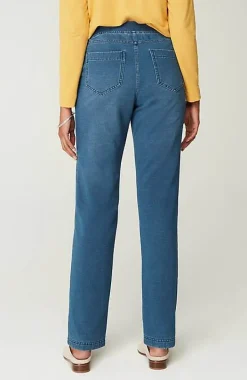 Pure Jill Brushed-Back Indigo Pants | Jjill