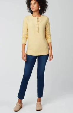 Pure Jill Button-Front Crew-Neck Sweater | Jjill