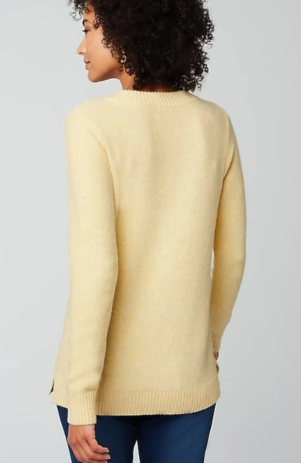 Pure Jill Button-Front Crew-Neck Sweater | Jjill