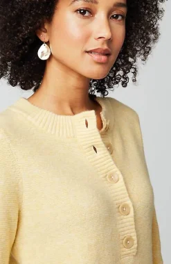Pure Jill Button-Front Crew-Neck Sweater | Jjill