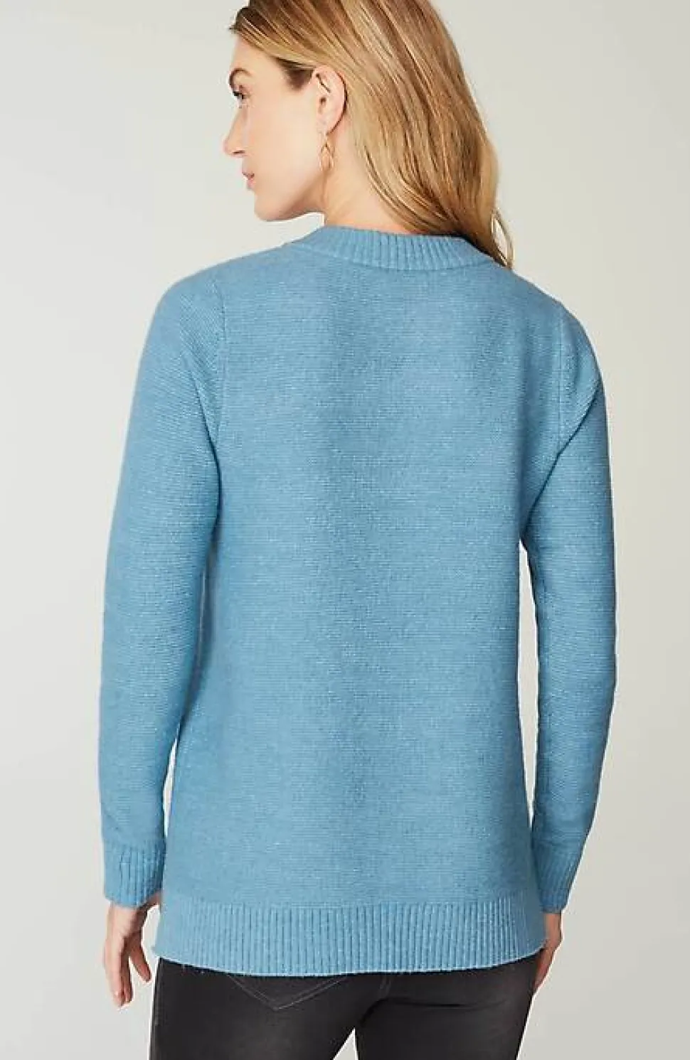 Pure Jill Button-Front Crew-Neck Sweater | Jjill