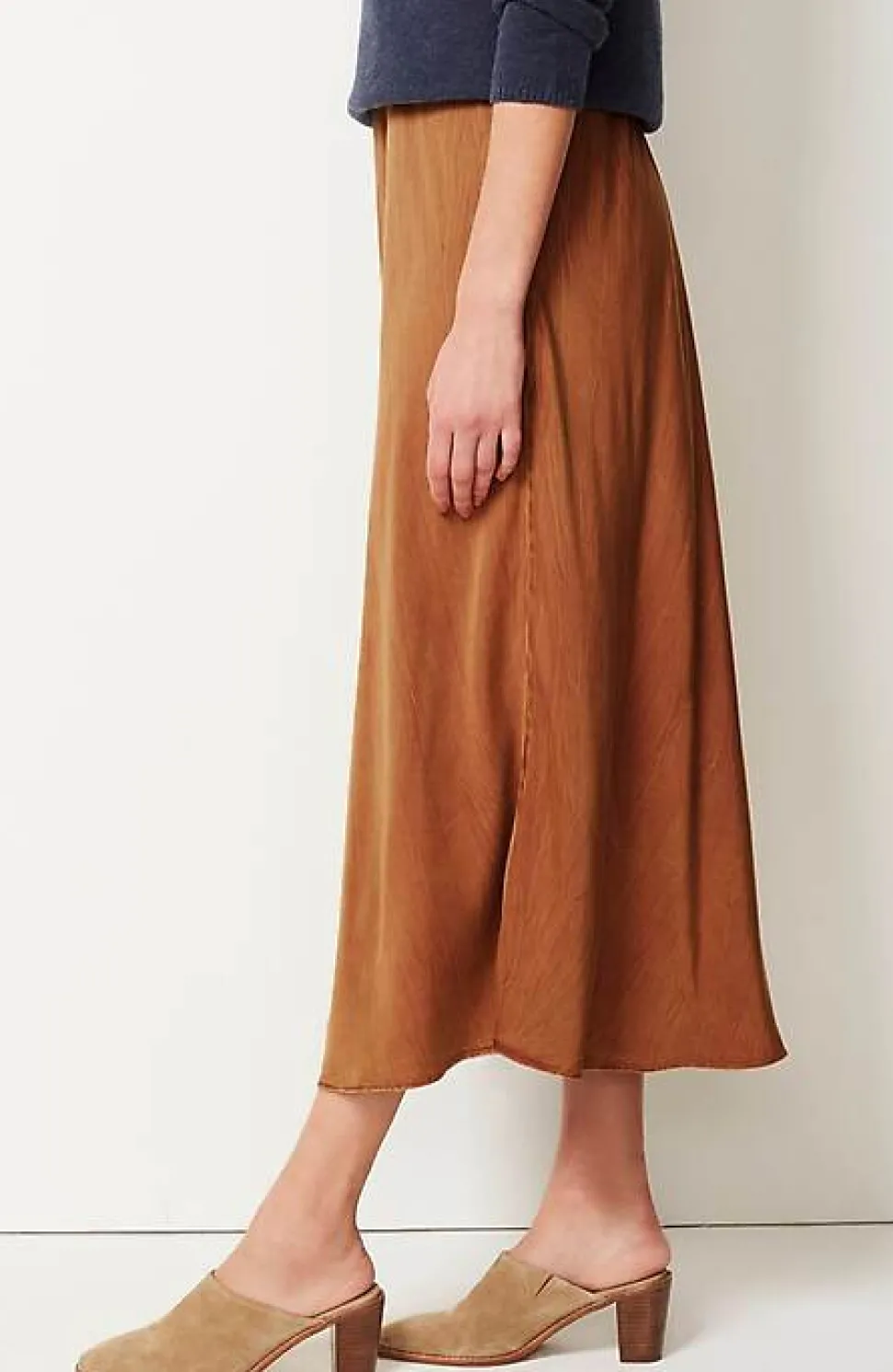 Pure Jill Crinkled Acid-Wash Skirt | Jjill