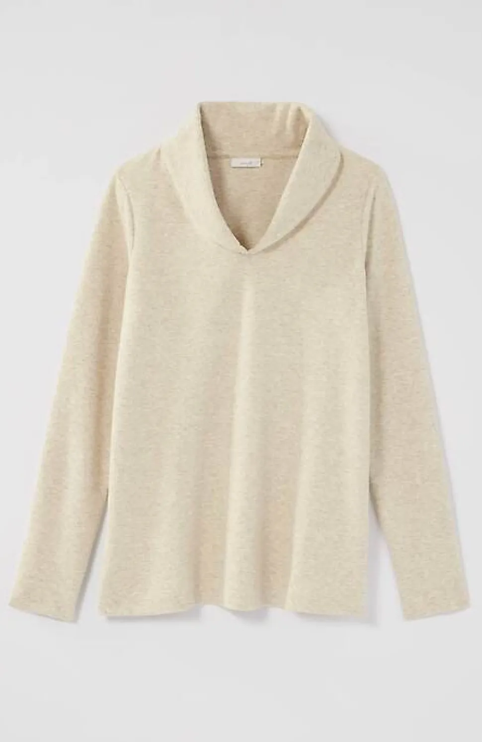 Pure Jill Diagonal-Knit Folded-Collar Top | Jjill