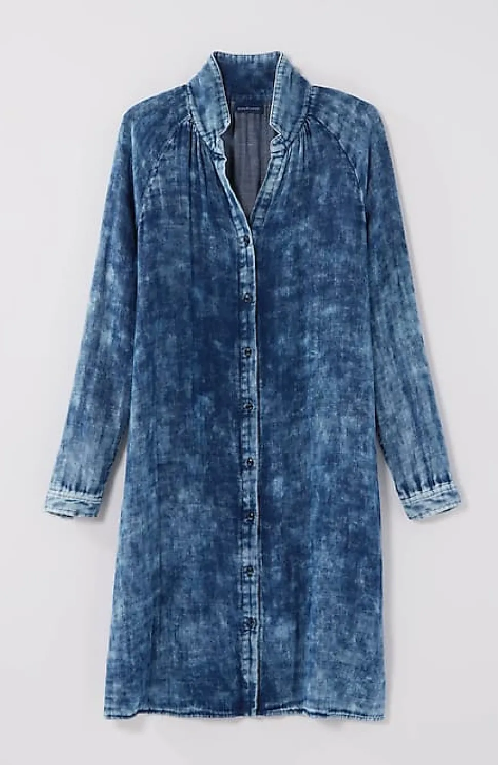 Pure Jill Double-Cloth Indigo Shirtdress | Jjill
