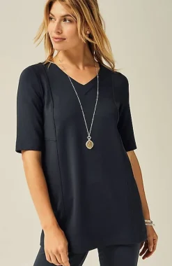Pure Jill Double-Knit Seamed Tunic | Jjill