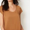Pure Jill Ecovero Satin Cap-Sleeve Top | Jjill