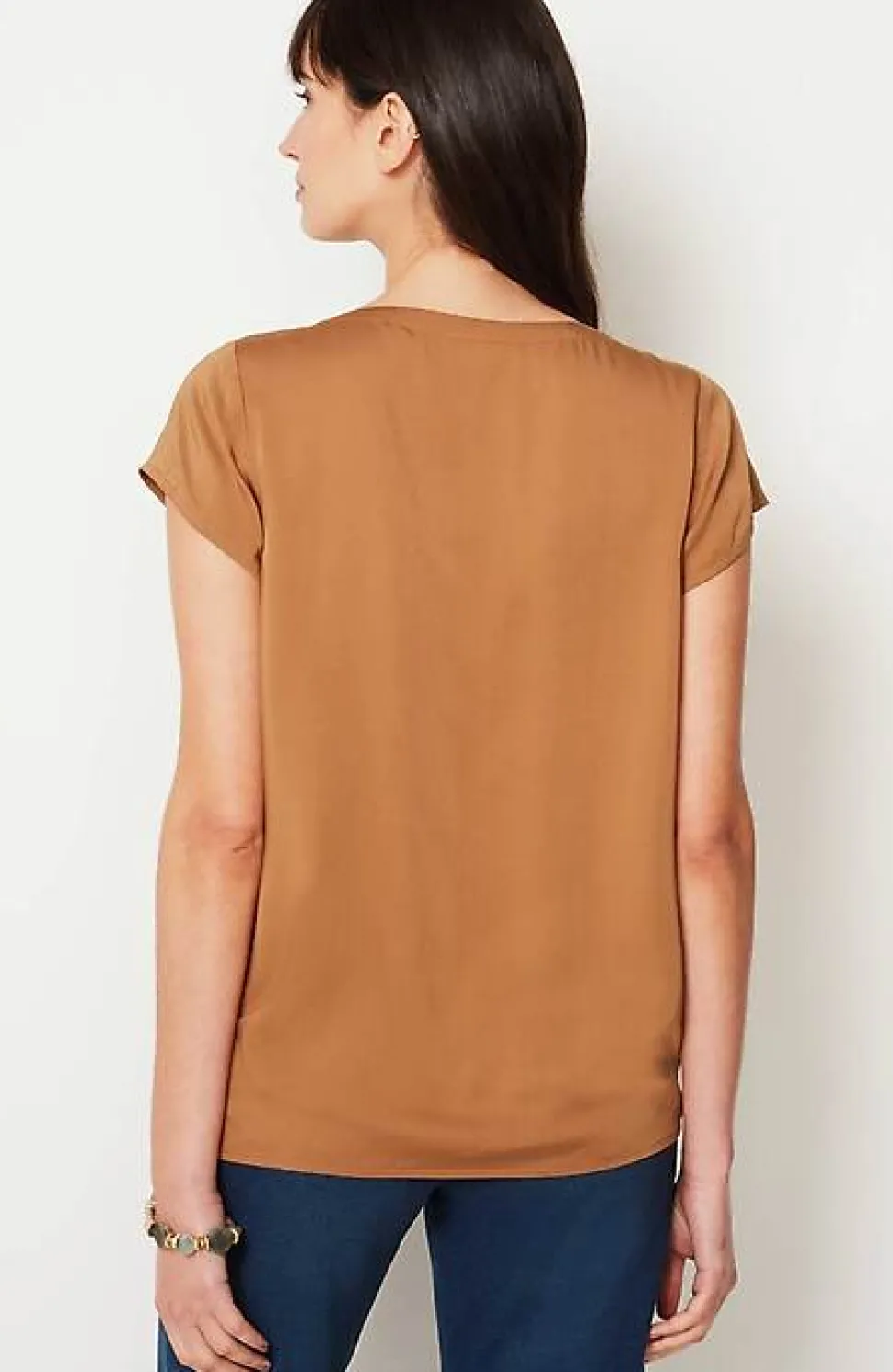 Pure Jill Ecovero Satin Cap-Sleeve Top | Jjill