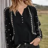 Pure Jill Embroidered Popover Top | Jjill