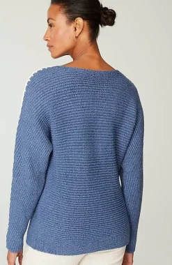 Pure Jill Hand-Stitched Details Boat-Neck Sweater | Jjill
