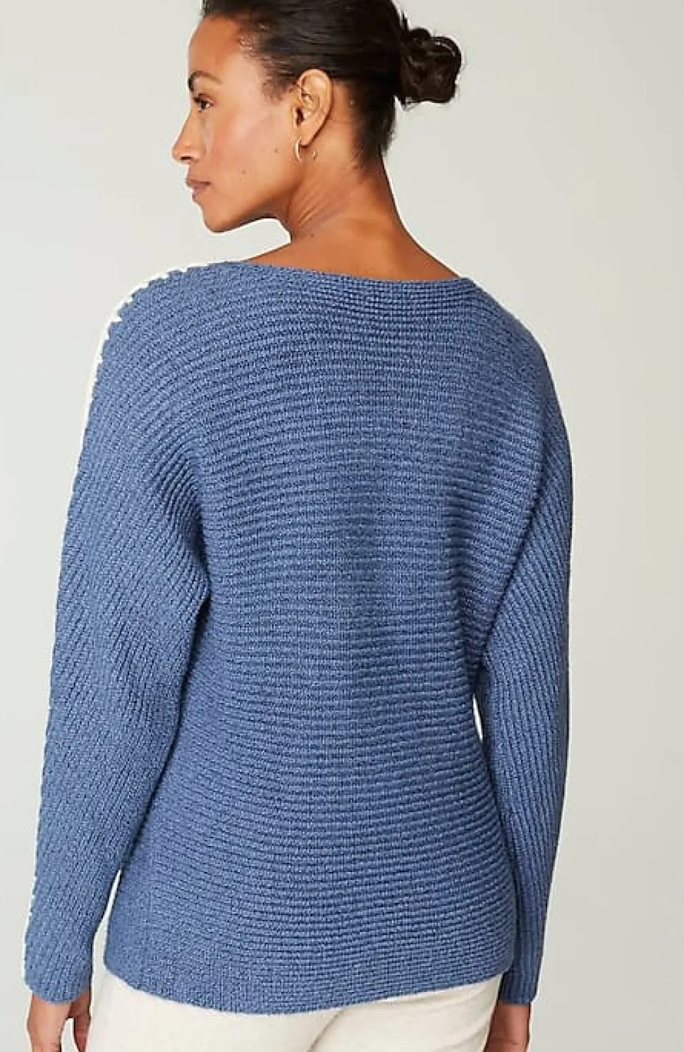 Pure Jill Hand-Stitched Details Boat-Neck Sweater | Jjill