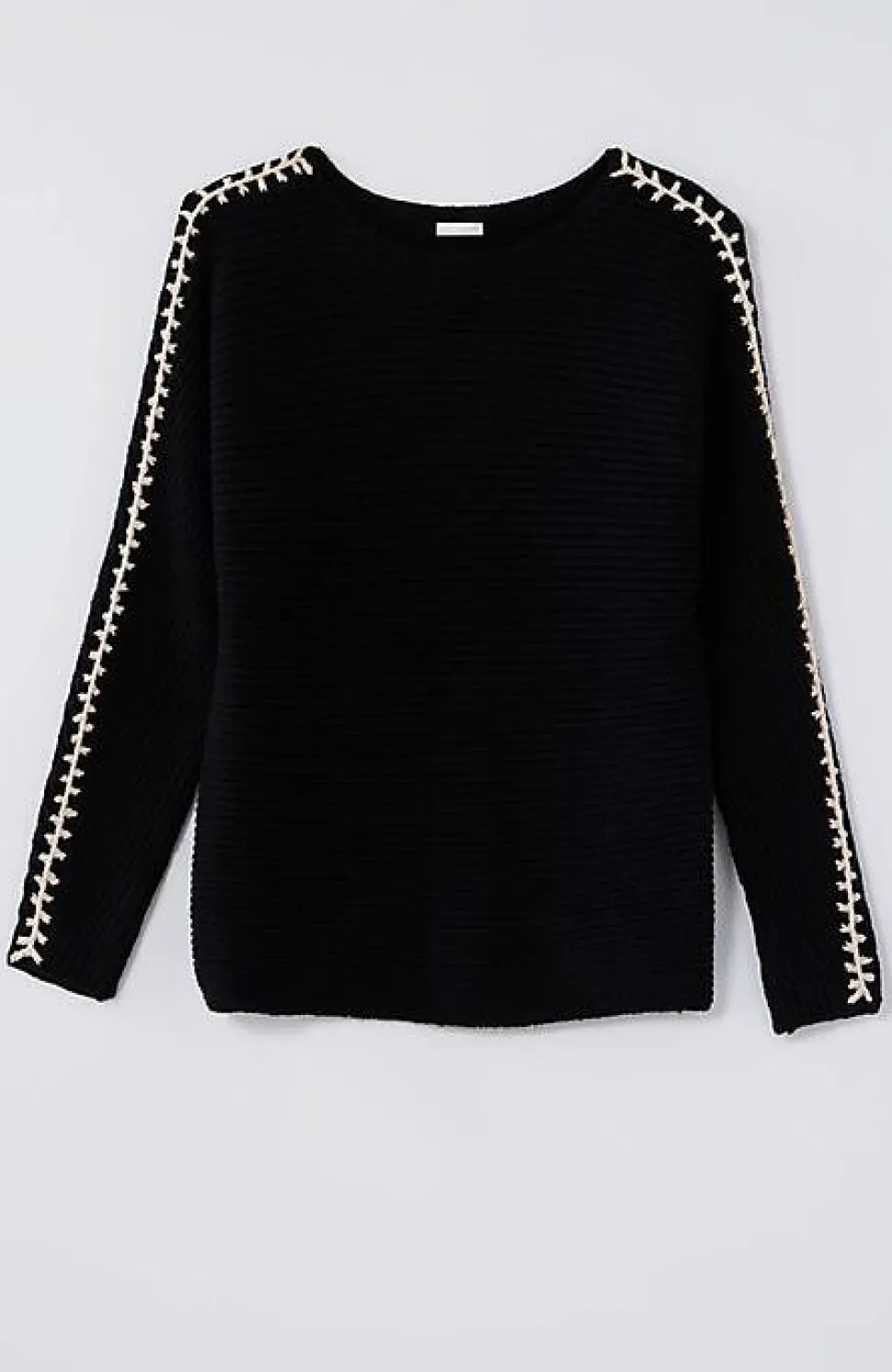 Pure Jill Hand-Stitched Details Boat-Neck Sweater | Jjill