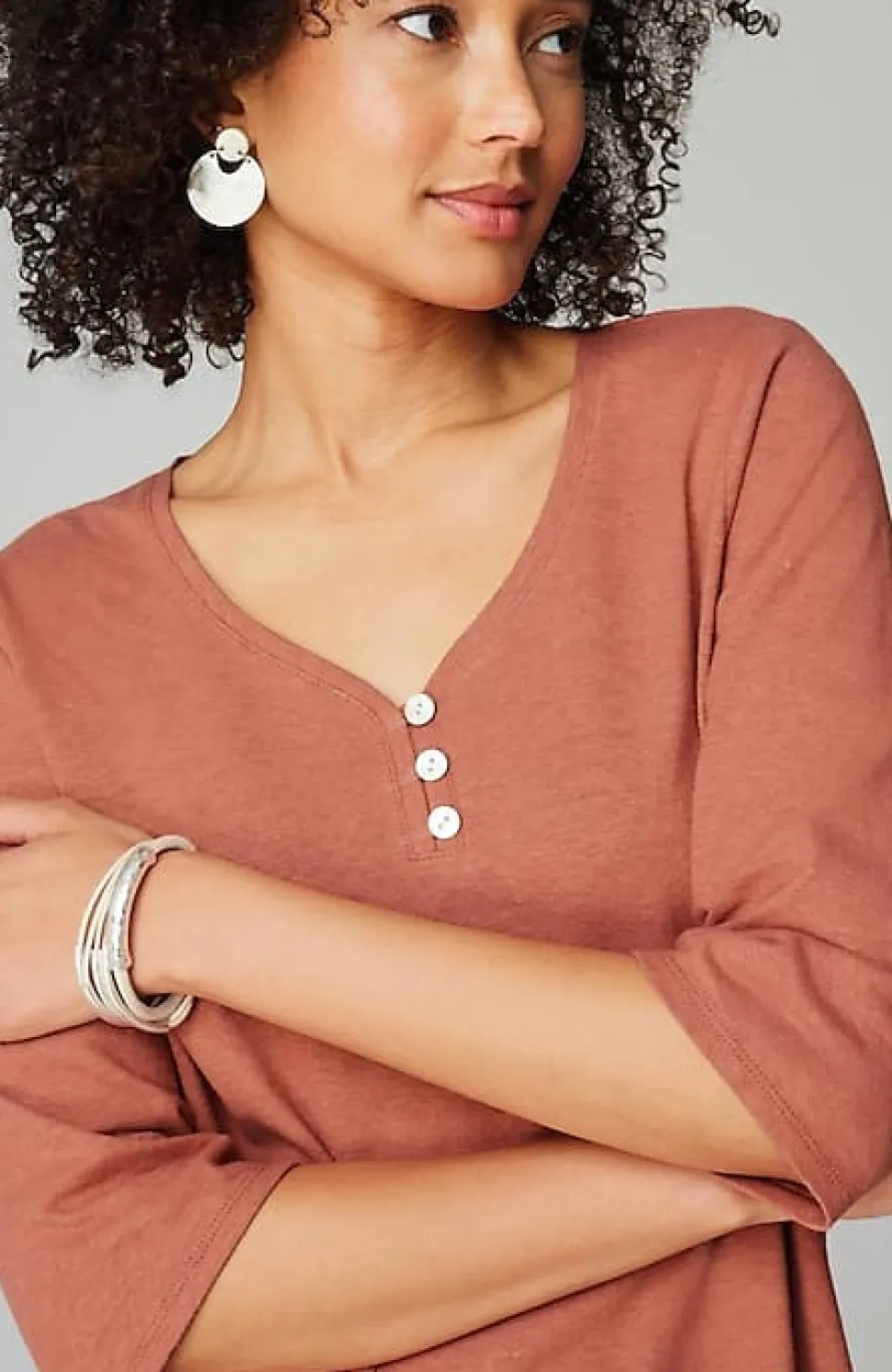 Pure Jill Hemp U0026 Cotton Henley Top | Jjill