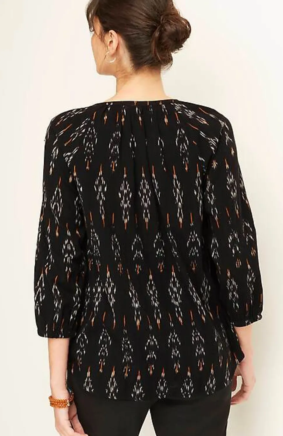Pure Jill Ikat Ruched Top | Jjill