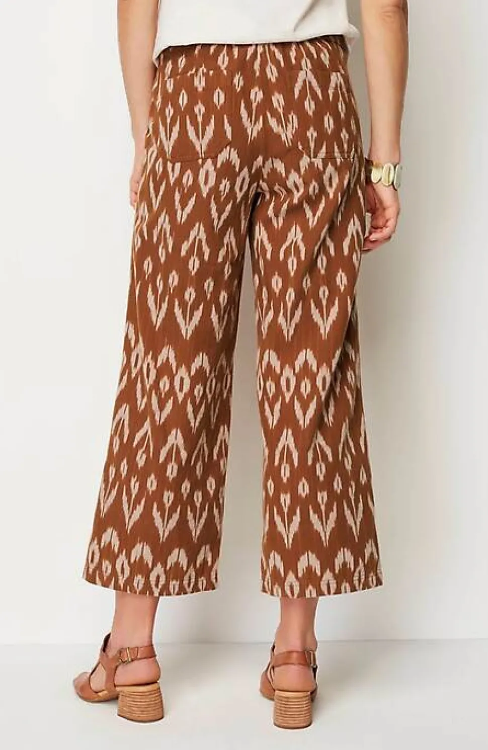 Pure Jill Ikat Wide-Leg Crops | Jjill