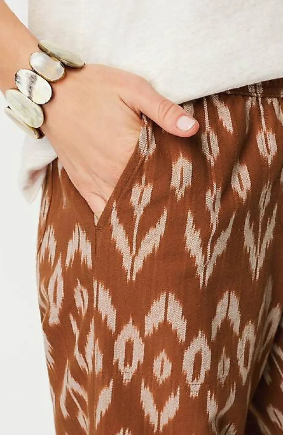 Pure Jill Ikat Wide-Leg Crops | Jjill