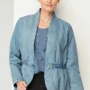 Pure Jill Indigo Curved-Hem Jacket | Jjill