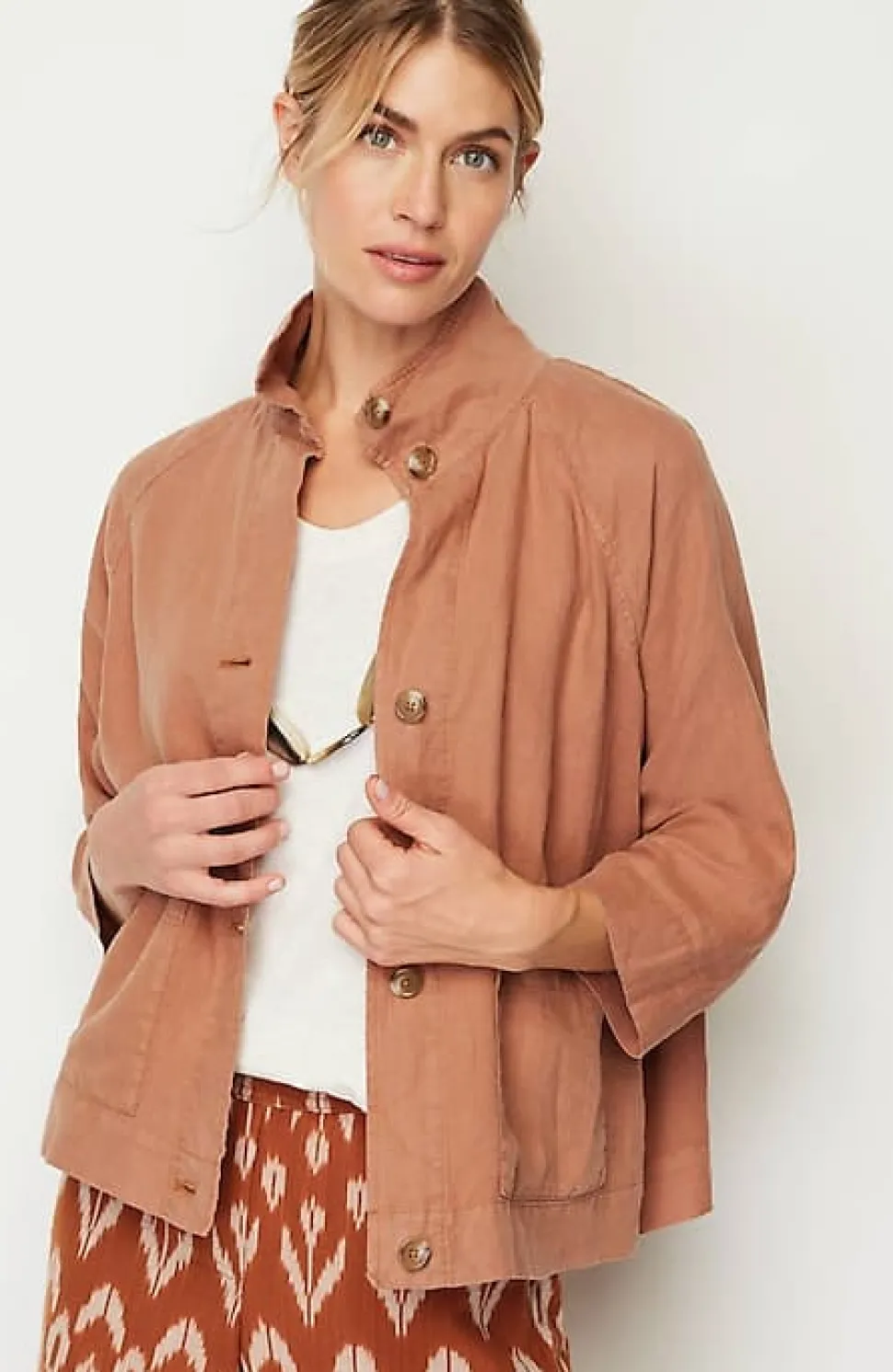 Pure Jill Linen Cropped Jacket | Jjill