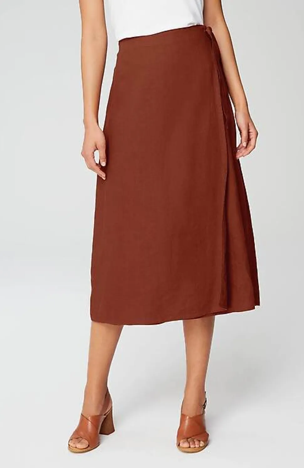 Pure Jill Linen Faux-Wrap Skirt | Jjill