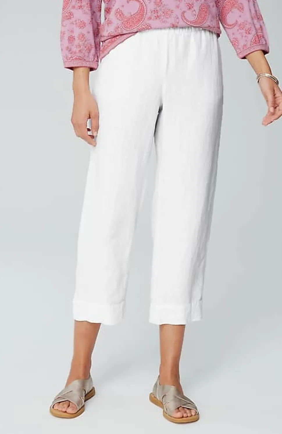 Pure Jill Linen Trapunto-Stitched Pants | Jjill