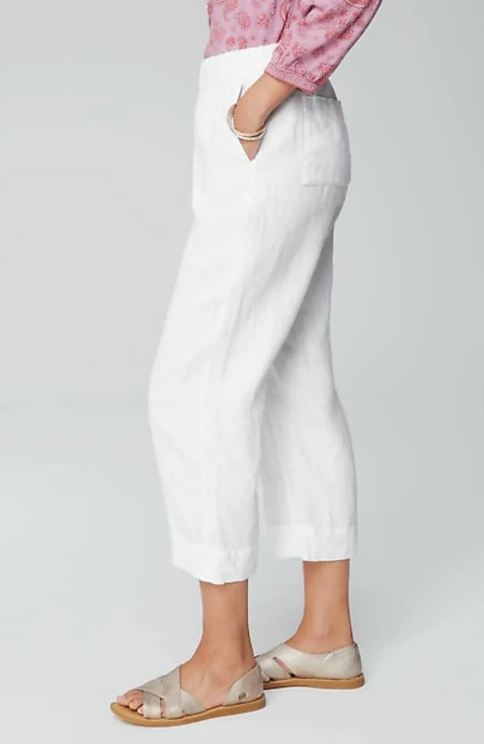 Pure Jill Linen Trapunto-Stitched Pants | Jjill