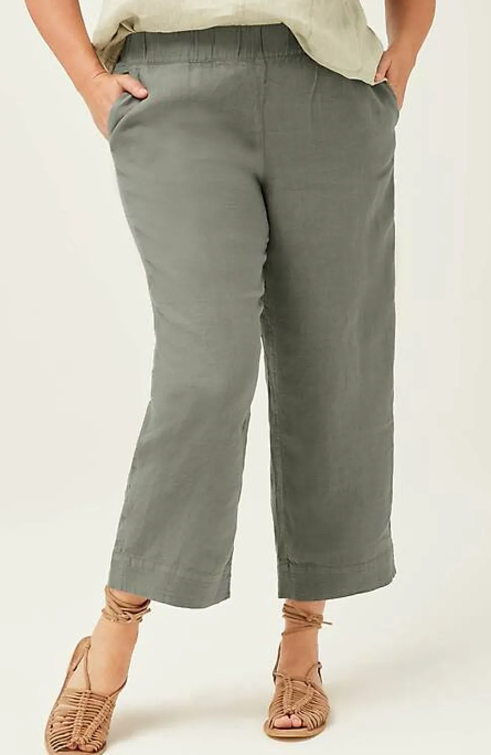 Pure Jill Linen Trapunto-Stitched Pants | Jjill